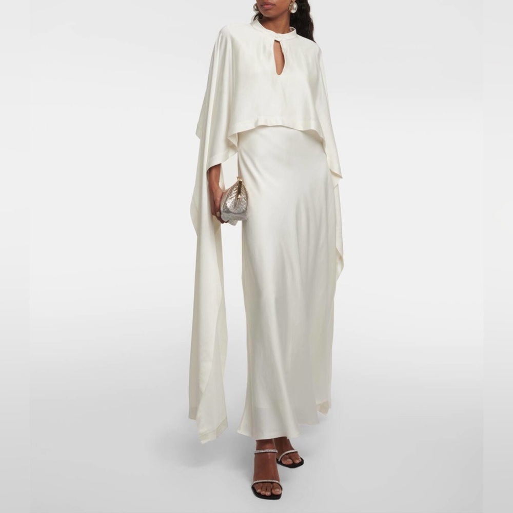 NWT Simkhai Amory Gown Bridal Wedding Formal Preppy Monochrome Chic Ivory Sz 4
